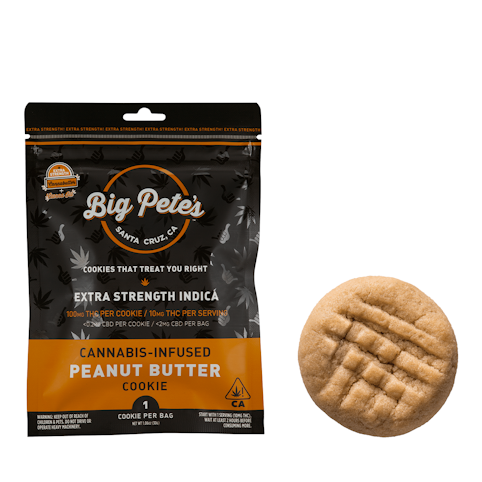 Big pete's treats - EXTRA STRENGTH INDICA PEANUT BUTTER COOKIE - SINGLE 100MG