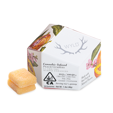 Wyld - PEACH 2:1 CBD GUMMIES