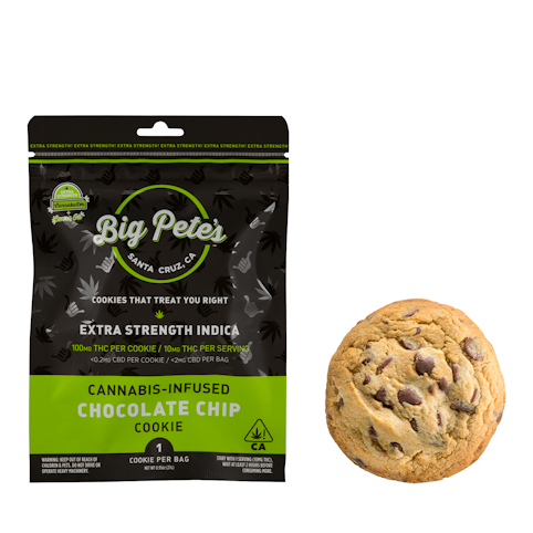 Big pete's treats - EXTRA STRENGTH INDICA CHOCOLATE CHIP COOKIE - SINGLE 100MG