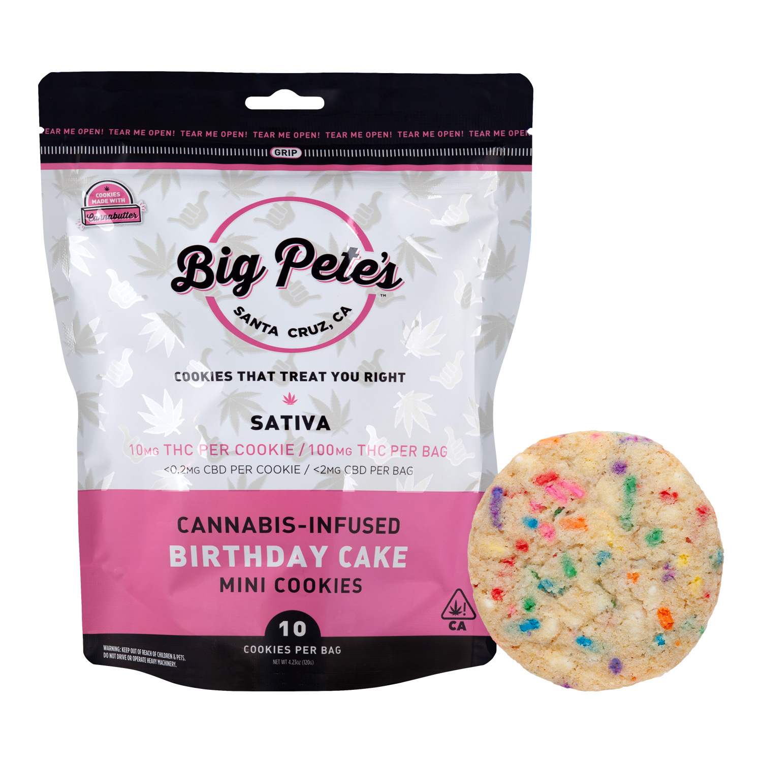 BIG PETE S TREATS COOKIES EDIBLE SATIVA BIRTHDAY CAKE 10