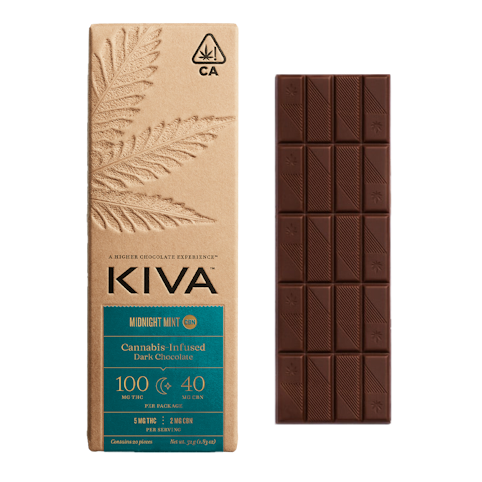 Kiva - MIDNIGHT MINT CBN DARK CHOCOLATE BAR
